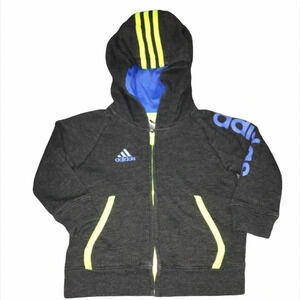 Adidas Baby Boy Gray & Blue Hoodie